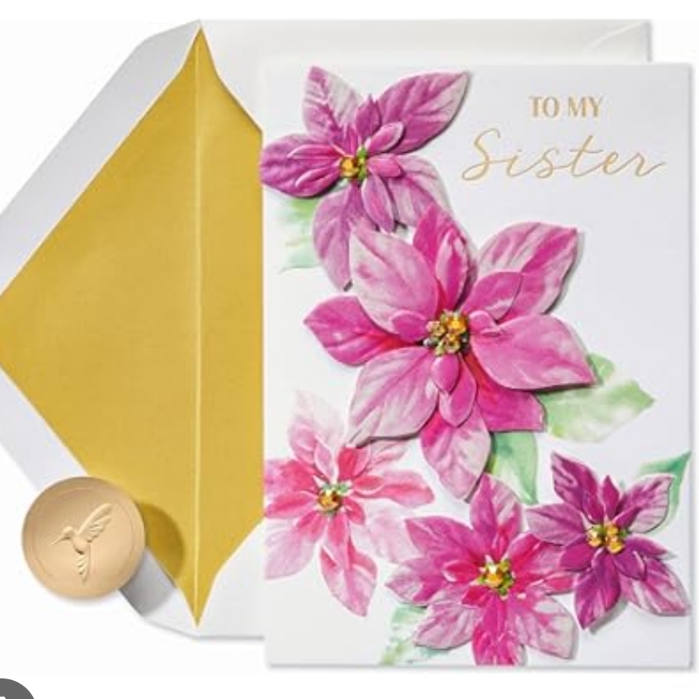 Papyrus To My Sister Christmas Card NIP